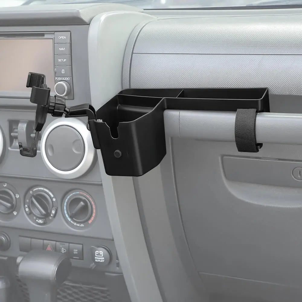For 2007-2010 Jeep Wrangler JK Co-pilot Handle Storage Box Phone Holder Mount