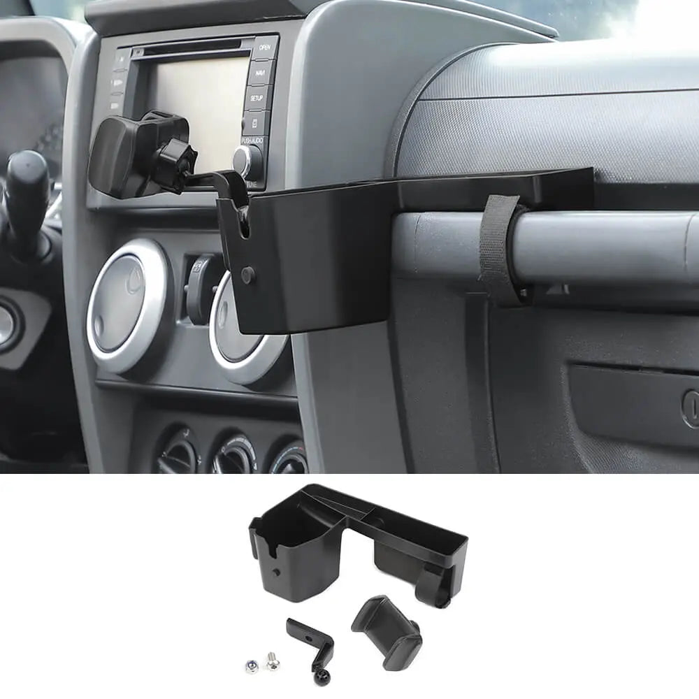 For 2007-2010 Jeep Wrangler JK Co-pilot Handle Storage Box Phone Holder Mount