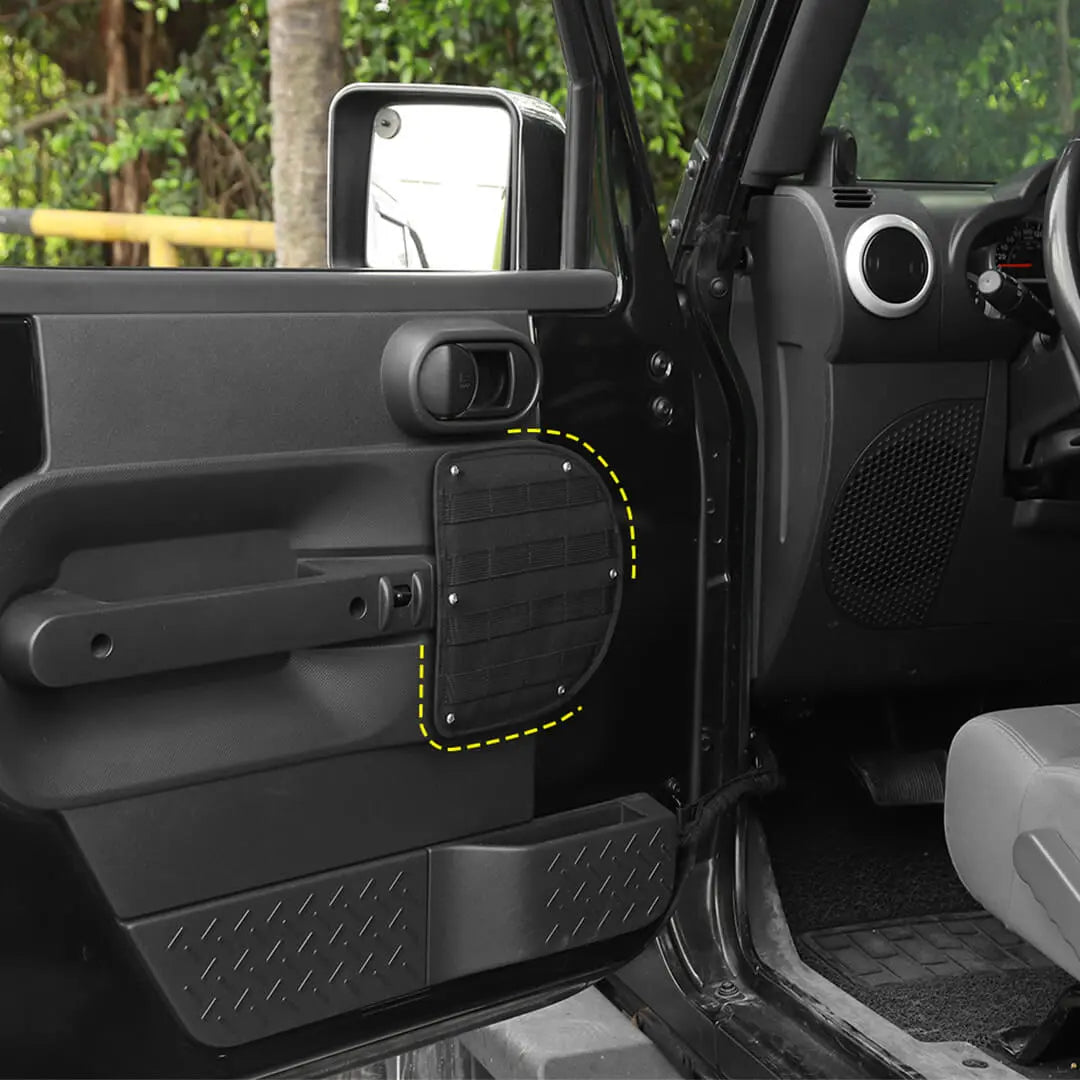 For 2007-2010 Jeep Wrangler JK Door Tactical Molle Panel Storage Rack Durable