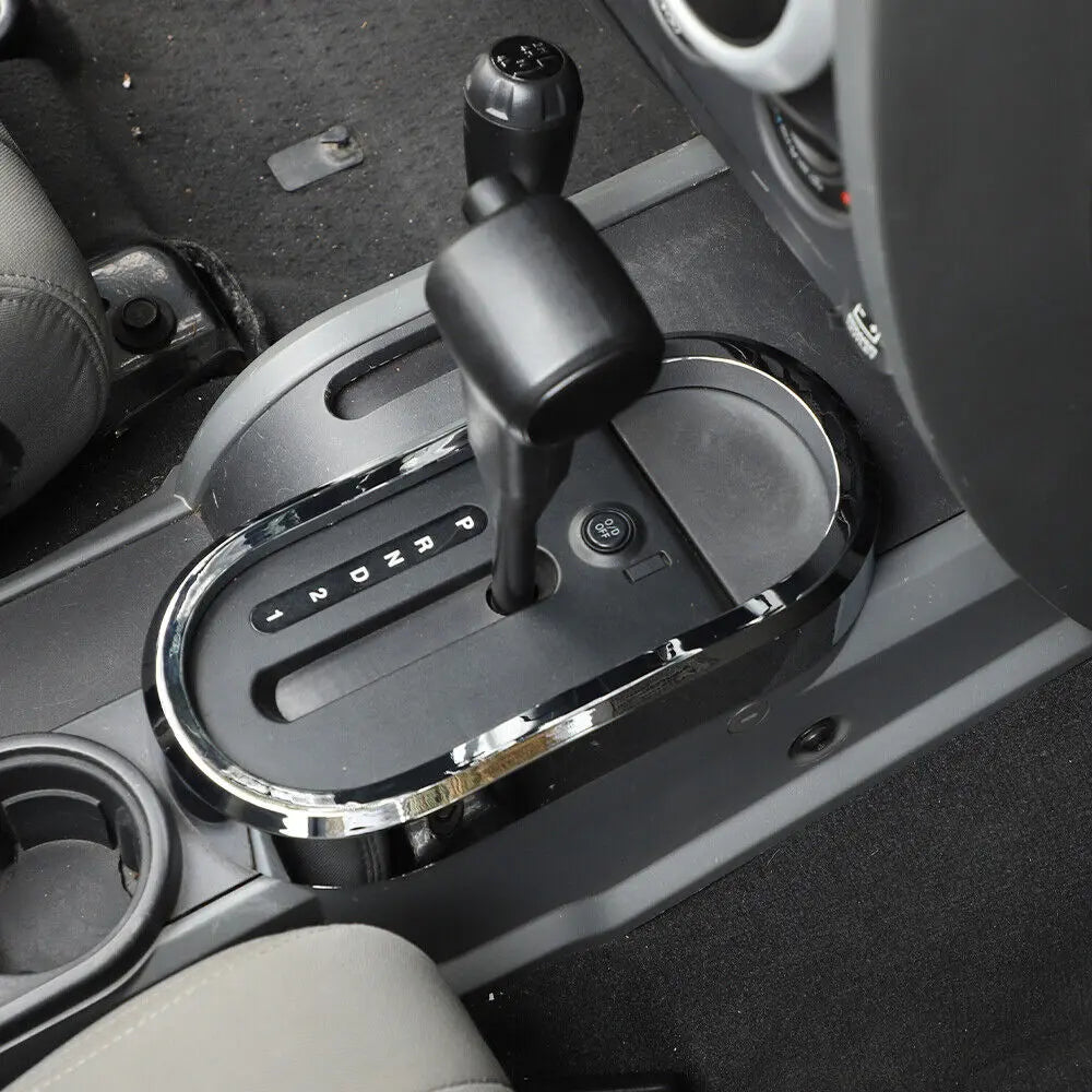 For 2007-2010 Jeep Wrangler JK Gear Shift Trim & Front Water Cup Holder Cover