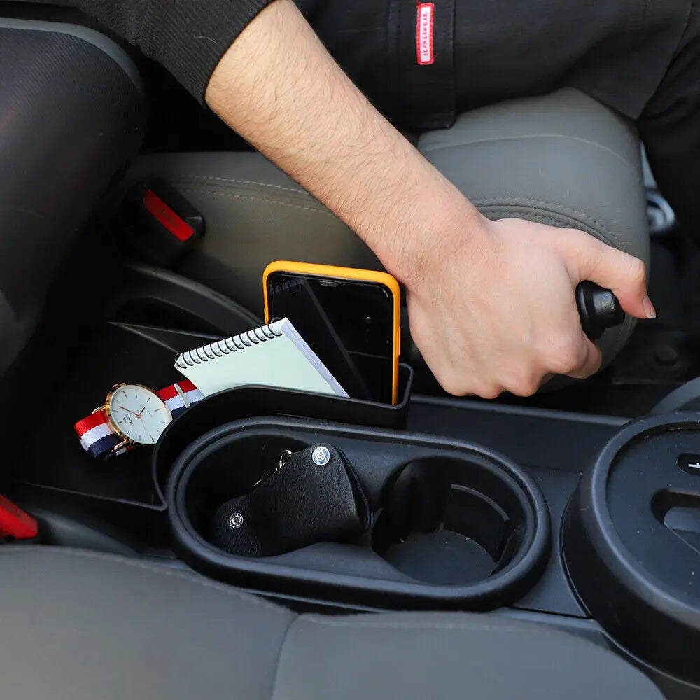 For 2007-2010 Jeep Wrangler JK Handbrake Armrest Side Storage Box Organizer Tray