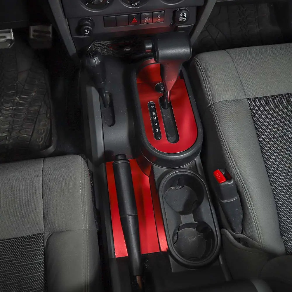 For 2007-2010 Jeep Wrangler JK Interior Center Gear Shift Box Panel Trim Bezels