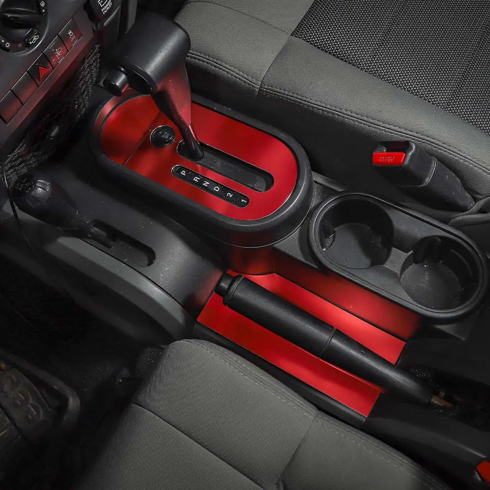 For 2007-2010 Jeep Wrangler JK Interior Center Gear Shift Box Panel Trim Bezels