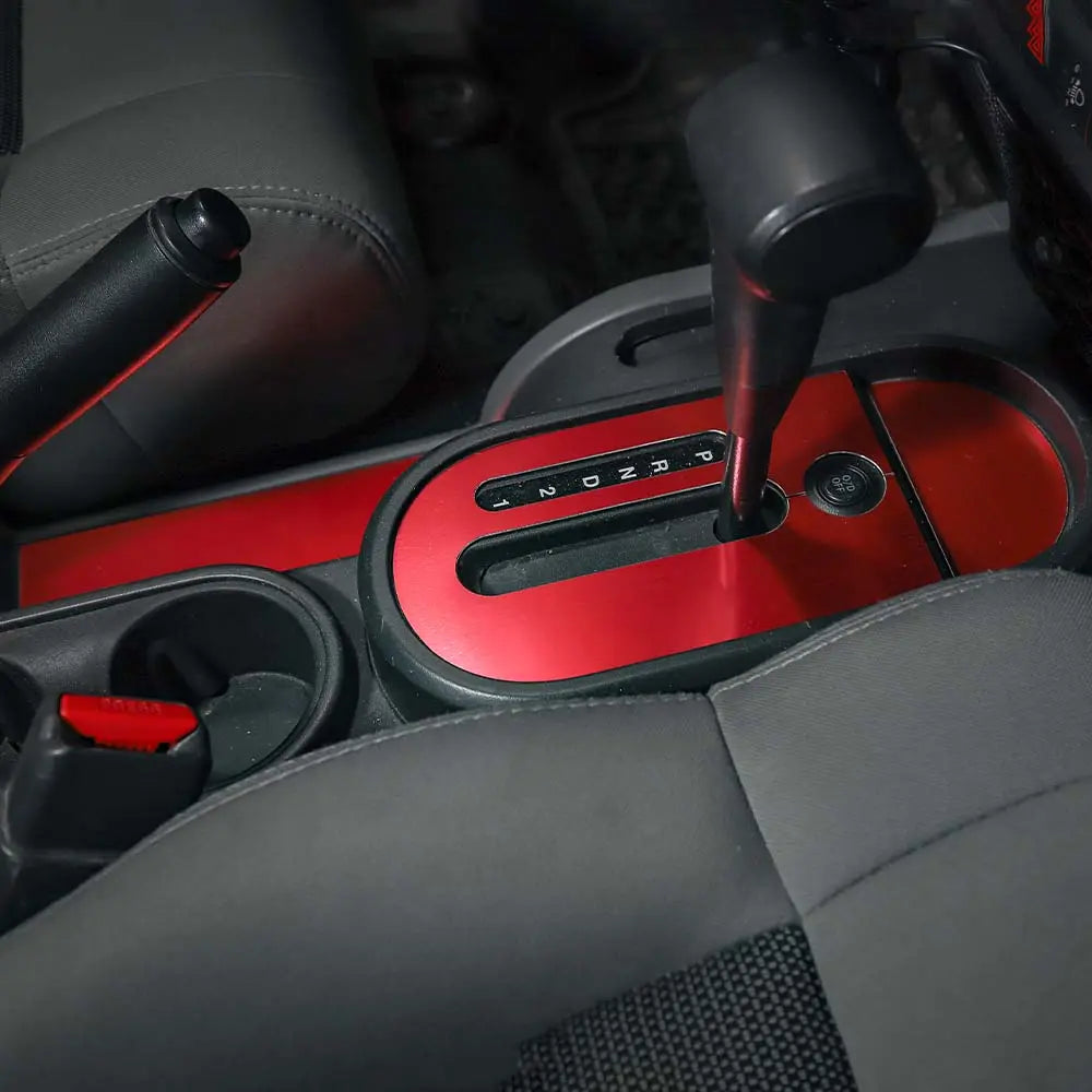 For 2007-2010 Jeep Wrangler JK Interior Center Gear Shift Box Panel Trim Bezels
