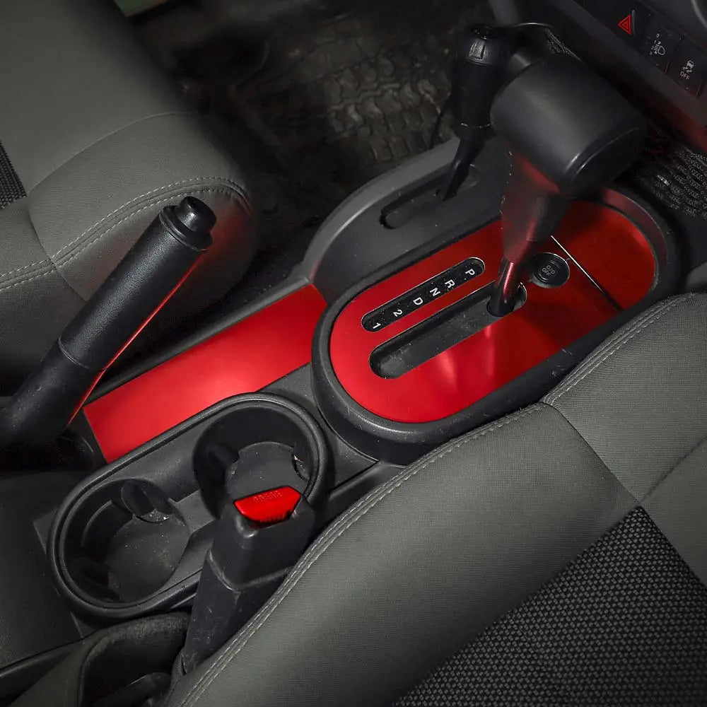 For 2007-2010 Jeep Wrangler JK Interior Center Gear Shift Box Panel Trim Bezels