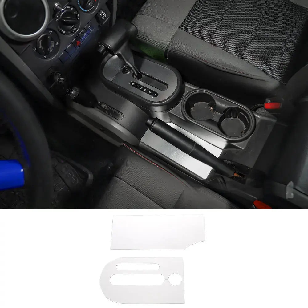 For 2007-2010 Jeep Wrangler JK Interior Center Gear Shift Box Panel Trim Bezels