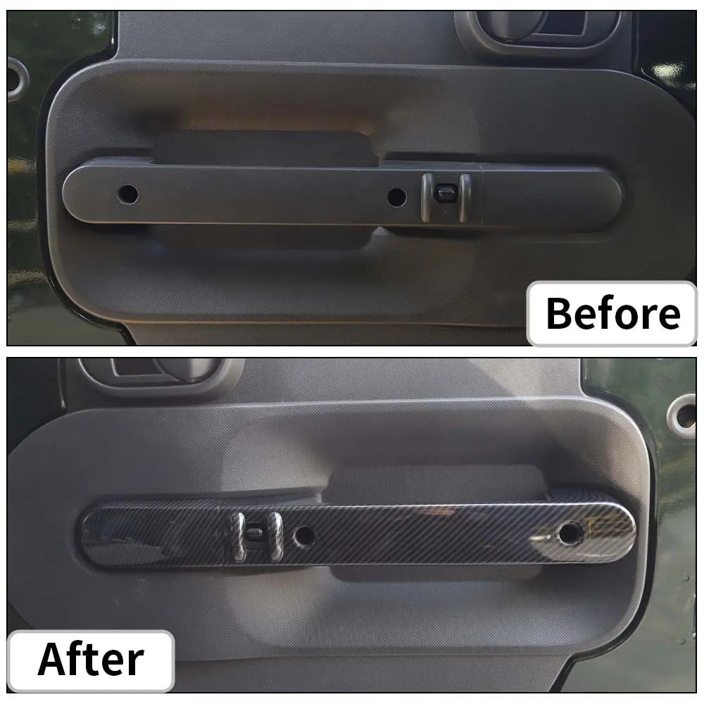 For 2007-2010 Jeep Wrangler JK Interior Door Armrest Handle Cover Trim Kit