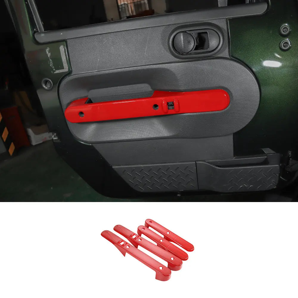 For 2007-2010 Jeep Wrangler JK Interior Door Armrest Handle Cover Trim Kit