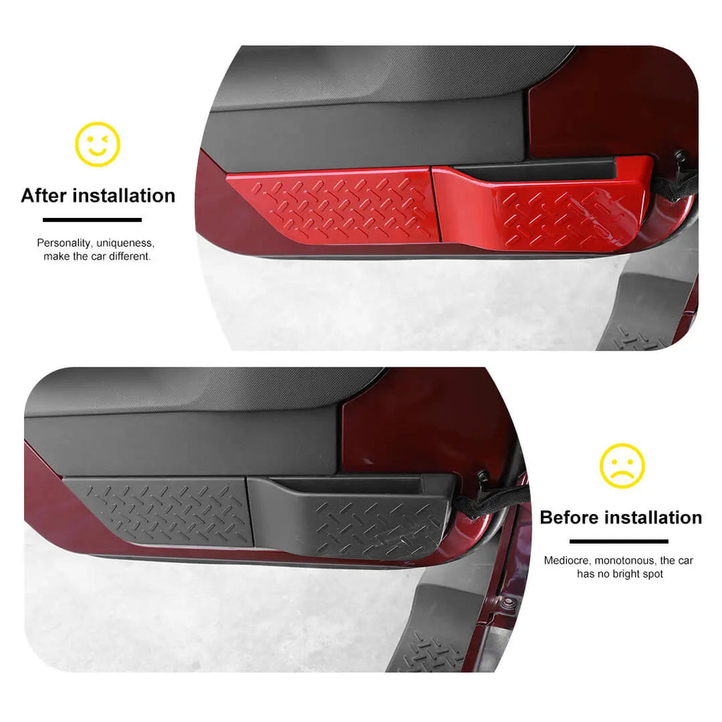 For 2007-2010 Jeep Wrangler JK Interior Door Panel Decor Cover Trim (4 pcs)