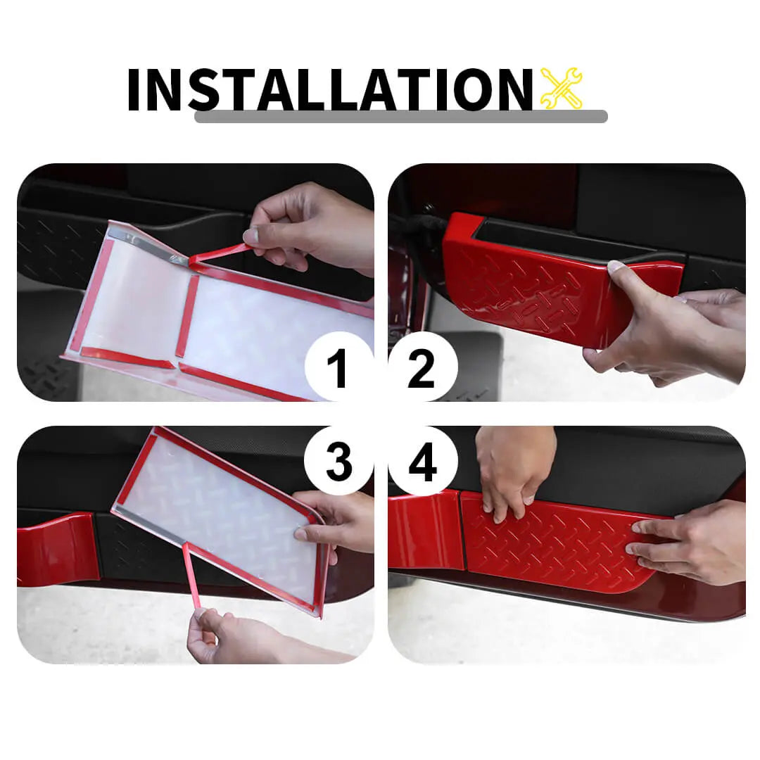 For 2007-2010 Jeep Wrangler JK Interior Door Panel Decor Cover Trim (4 pcs)