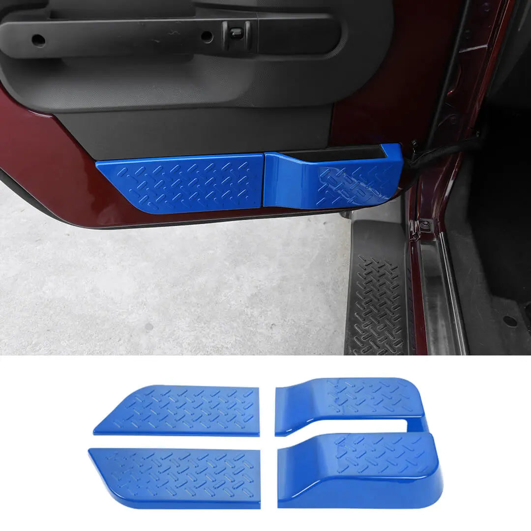 For 2007-2010 Jeep Wrangler JK Interior Door Panel Decor Cover Trim (4 pcs)