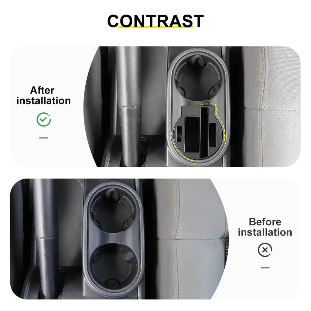 For 2007-2010 Jeep Wrangler JK Interior Multifunction Cup Holder Storage Box Accessories