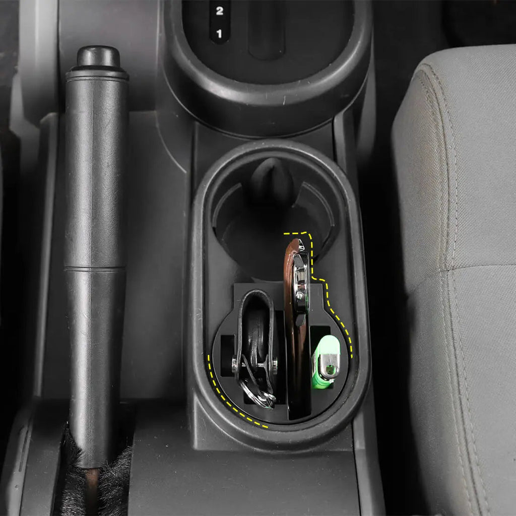 For 2007-2010 Jeep Wrangler JK Interior Multifunction Cup Holder Storage Box Accessories