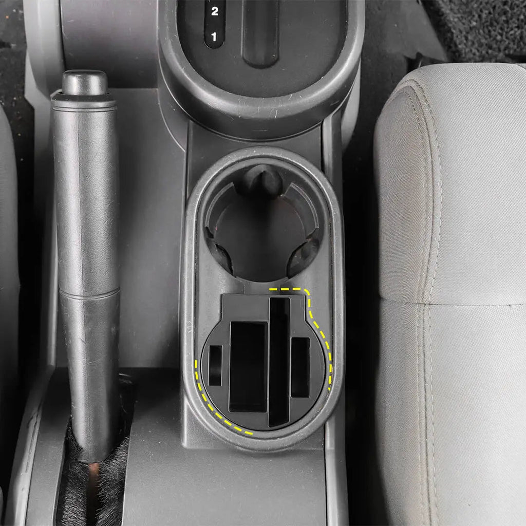 For 2007-2010 Jeep Wrangler JK Interior Multifunction Cup Holder Storage Box Accessories