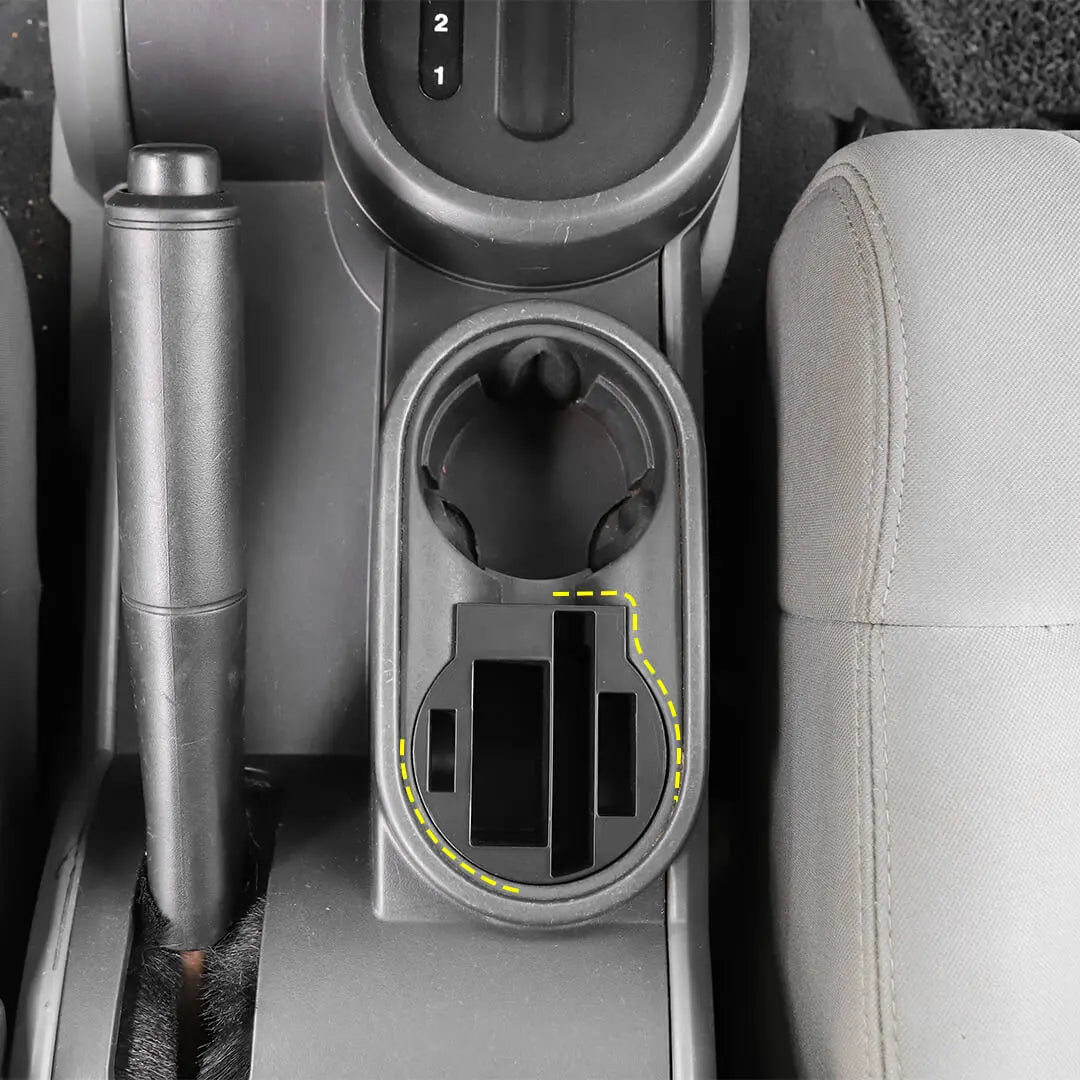 For 2007-2010 Jeep Wrangler JK Interior Multifunction Cup Holder Storage Box Accessories