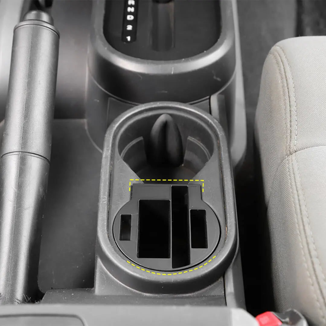 For 2007-2010 Jeep Wrangler JK Interior Multifunction Cup Holder Storage Box Accessories