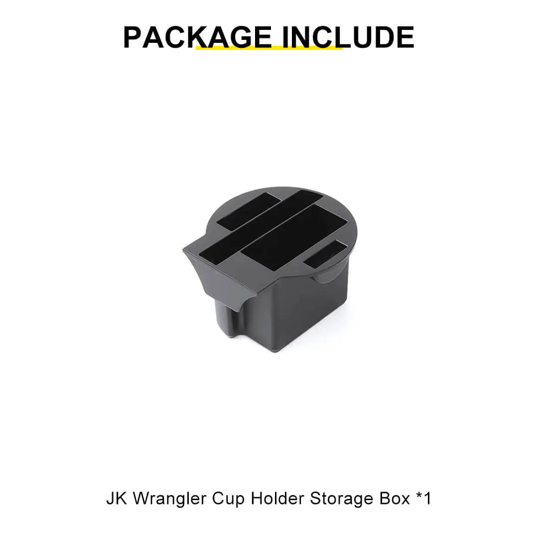 For 2007-2010 Jeep Wrangler JK Interior Multifunction Cup Holder Storage Box Accessories