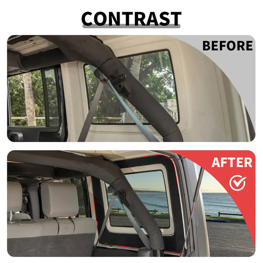 For 2007-2010 Jeep Wrangler JK Interior Rear Window Roof Heat Insulation Cotton (6 pcs)