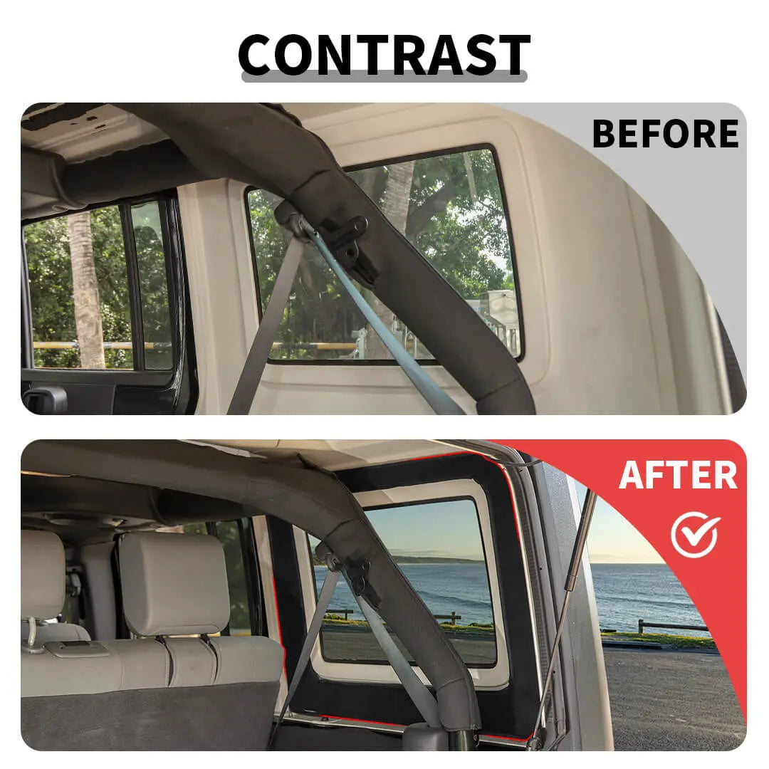 For 2007-2010 Jeep Wrangler JK Interior Rear Window Roof Heat Insulation Cotton (6 pcs)