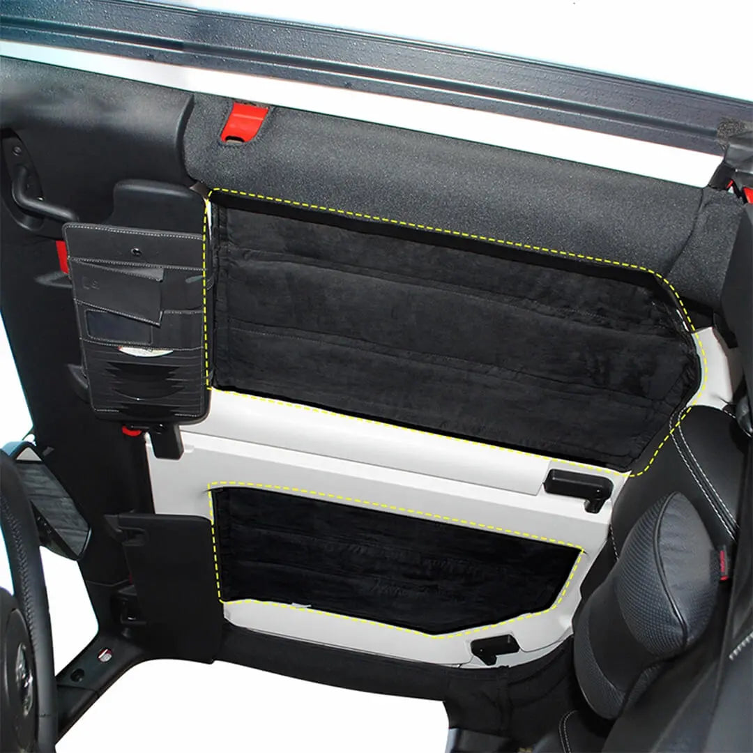 For 2007-2010 Jeep Wrangler JK Interior Rear Window Roof Heat Insulation Cotton (6 pcs)