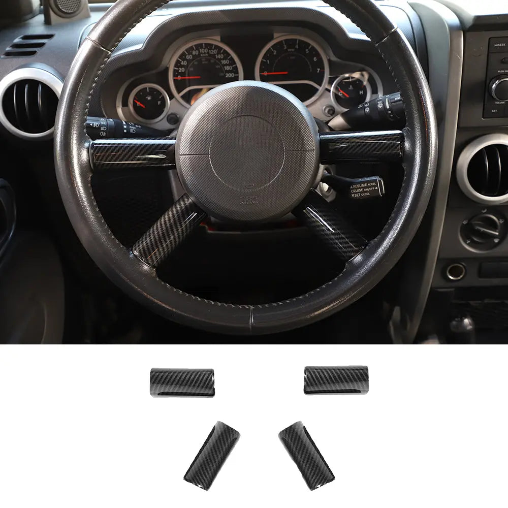 For 2007-2010 Jeep Wrangler JK JKU 2 Door & 4 Door Steering Wheel Cover Trim