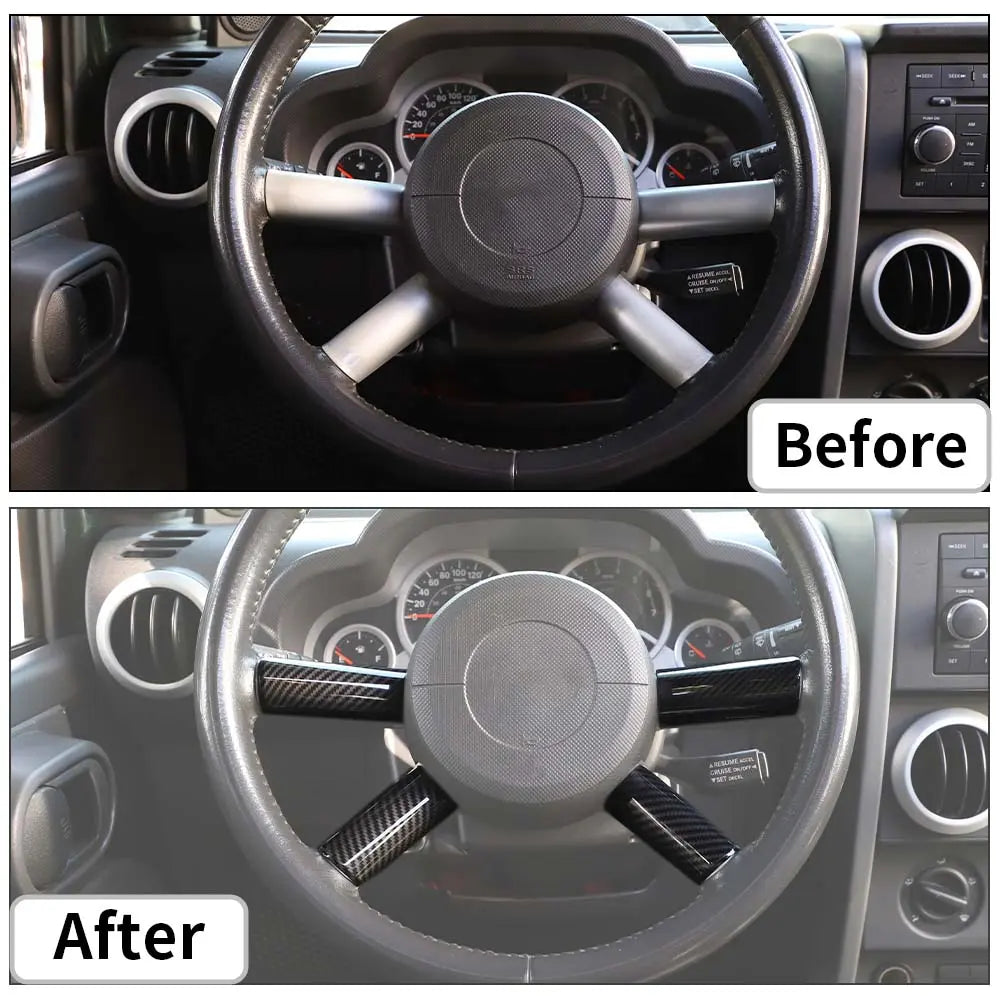 For 2007-2010 Jeep Wrangler JK JKU 2 Door & 4 Door Steering Wheel Cover Trim