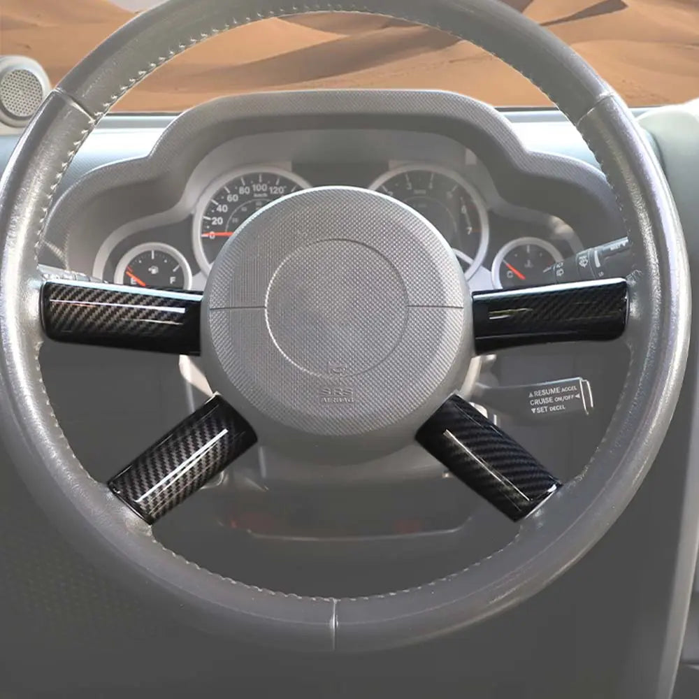 For 2007-2010 Jeep Wrangler JK JKU 2 Door & 4 Door Steering Wheel Cover Trim
