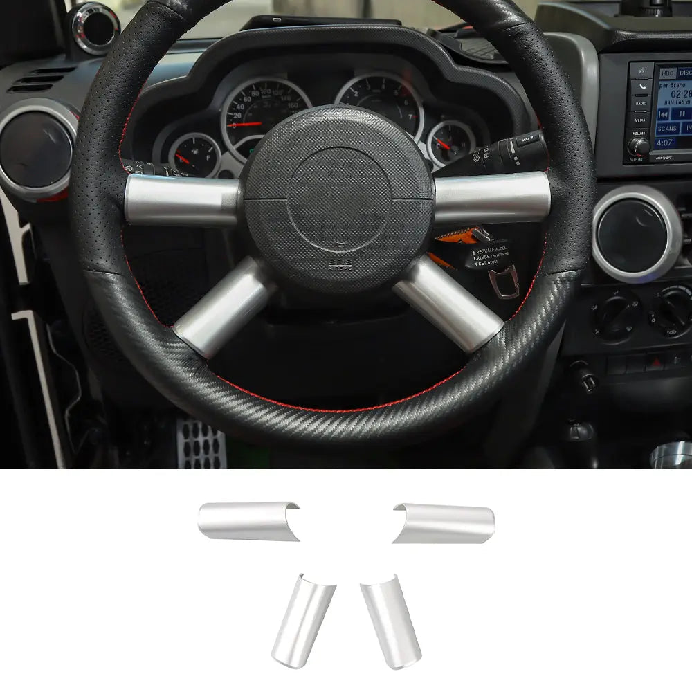 For 2007-2010 Jeep Wrangler JK JKU 2 Door & 4 Door Steering Wheel Cover Trim
