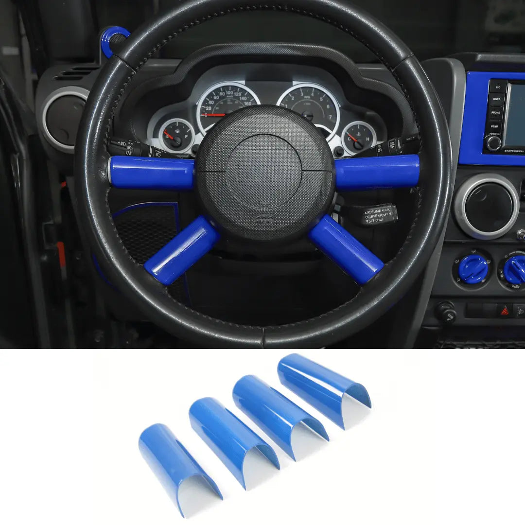 For 2007-2010 Jeep Wrangler JK JKU 2 Door & 4 Door Steering Wheel Cover Trim
