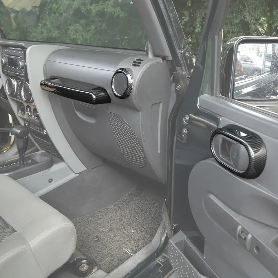 For 2007-2010 Jeep Wrangler JK JKU 22PCS Full Set Interior Decoration Trim Kit ABS Frame Trim