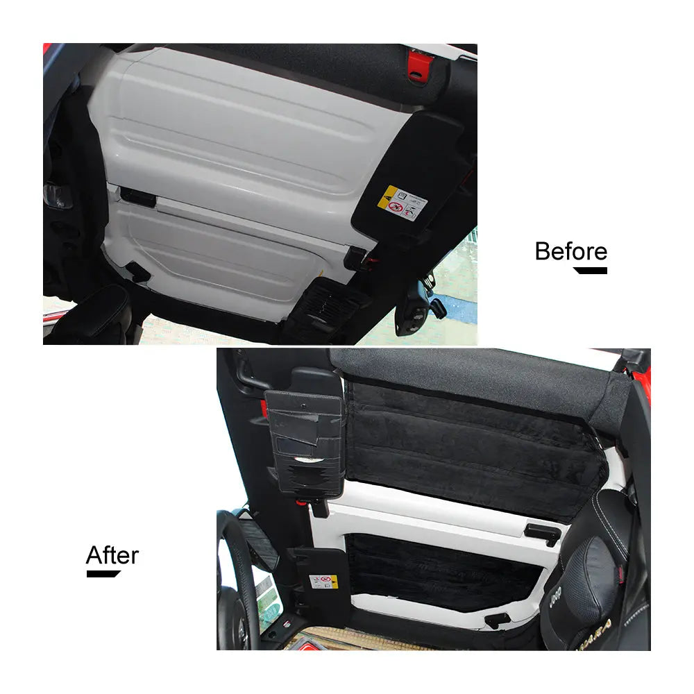 For 2007-2010 Jeep Wrangler JK JKU 4 Doors Headliner Roof Hardtop Freedom Panel Insulation Cotton Kit
