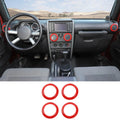For 2007-2010 Jeep Wrangler JK JKU 4pcs AC Air Conditioning Vent Cover Trim Decoration Ring