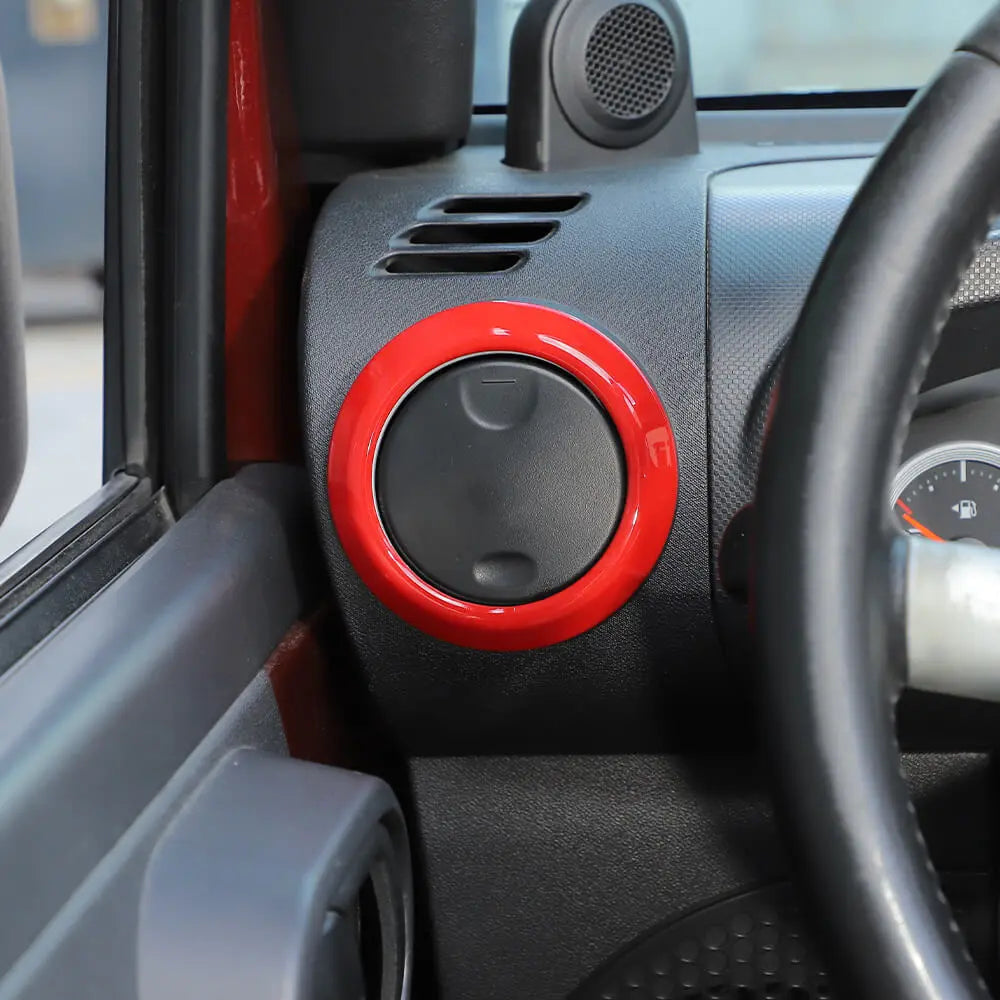 For 2007-2010 Jeep Wrangler JK JKU 4pcs AC Air Conditioning Vent Cover Trim Decoration Ring