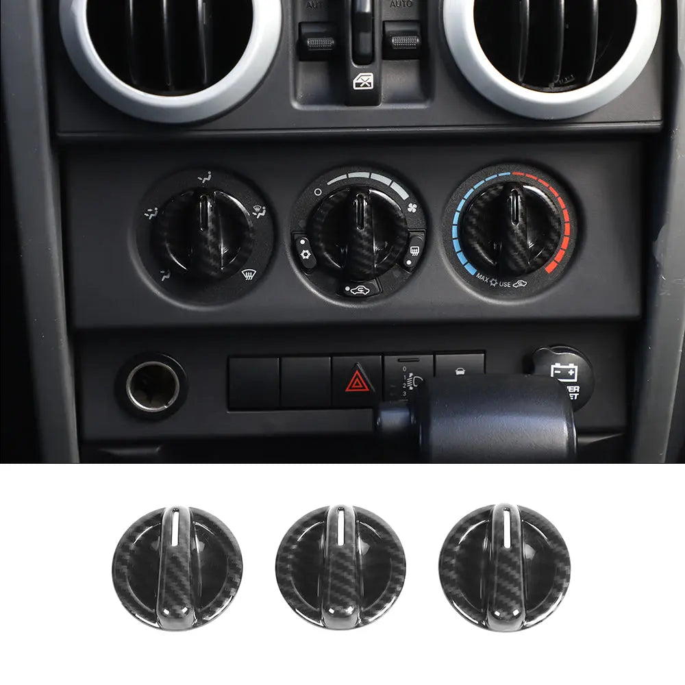 For 2007-2010 Jeep Wrangler JK JKU Air Conditioning Switch Knob Cover Trim