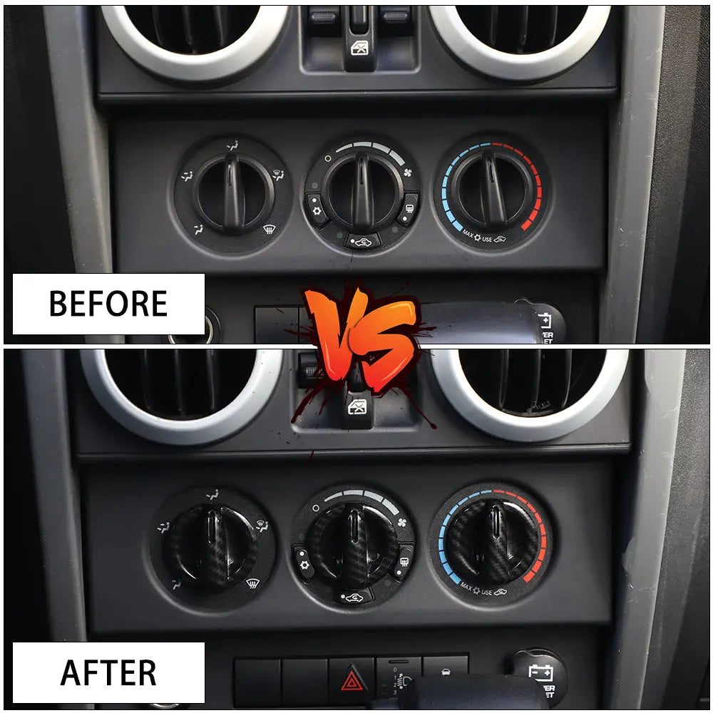 For 2007-2010 Jeep Wrangler JK JKU Air Conditioning Switch Knob Cover Trim