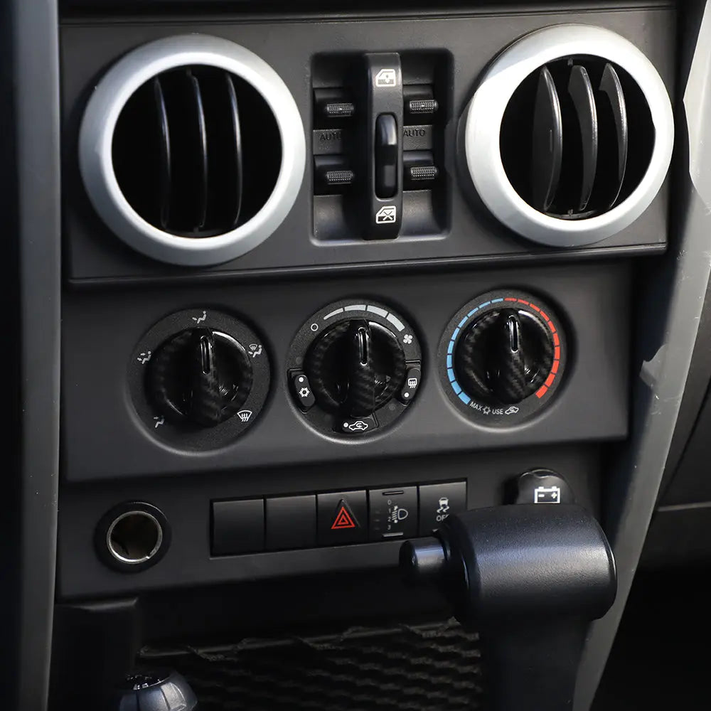 For 2007-2010 Jeep Wrangler JK JKU Air Conditioning Switch Knob Cover Trim