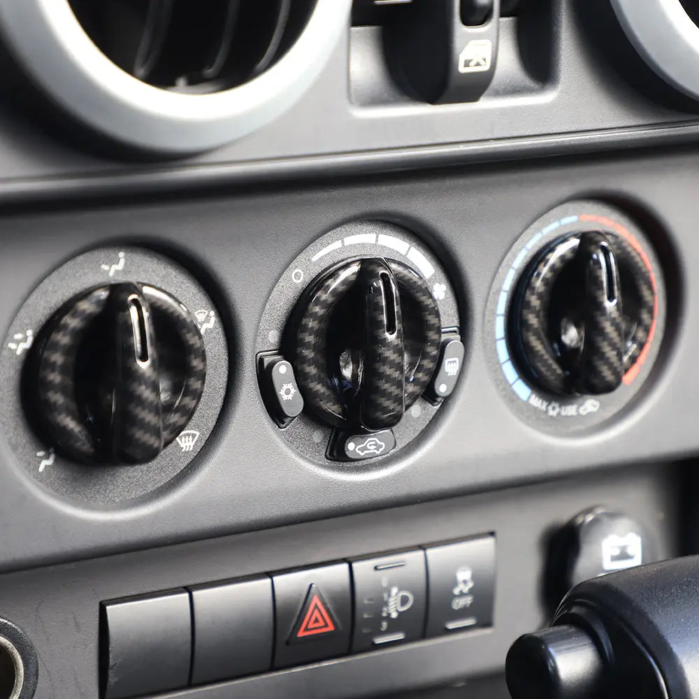 For 2007-2010 Jeep Wrangler JK JKU Air Conditioning Switch Knob Cover Trim
