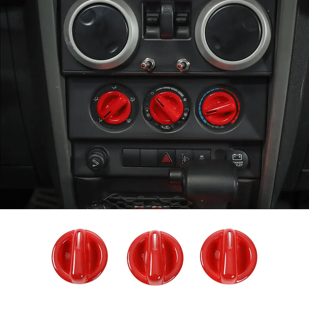 For 2007-2010 Jeep Wrangler JK JKU Air Conditioning Switch Knob Cover Trim