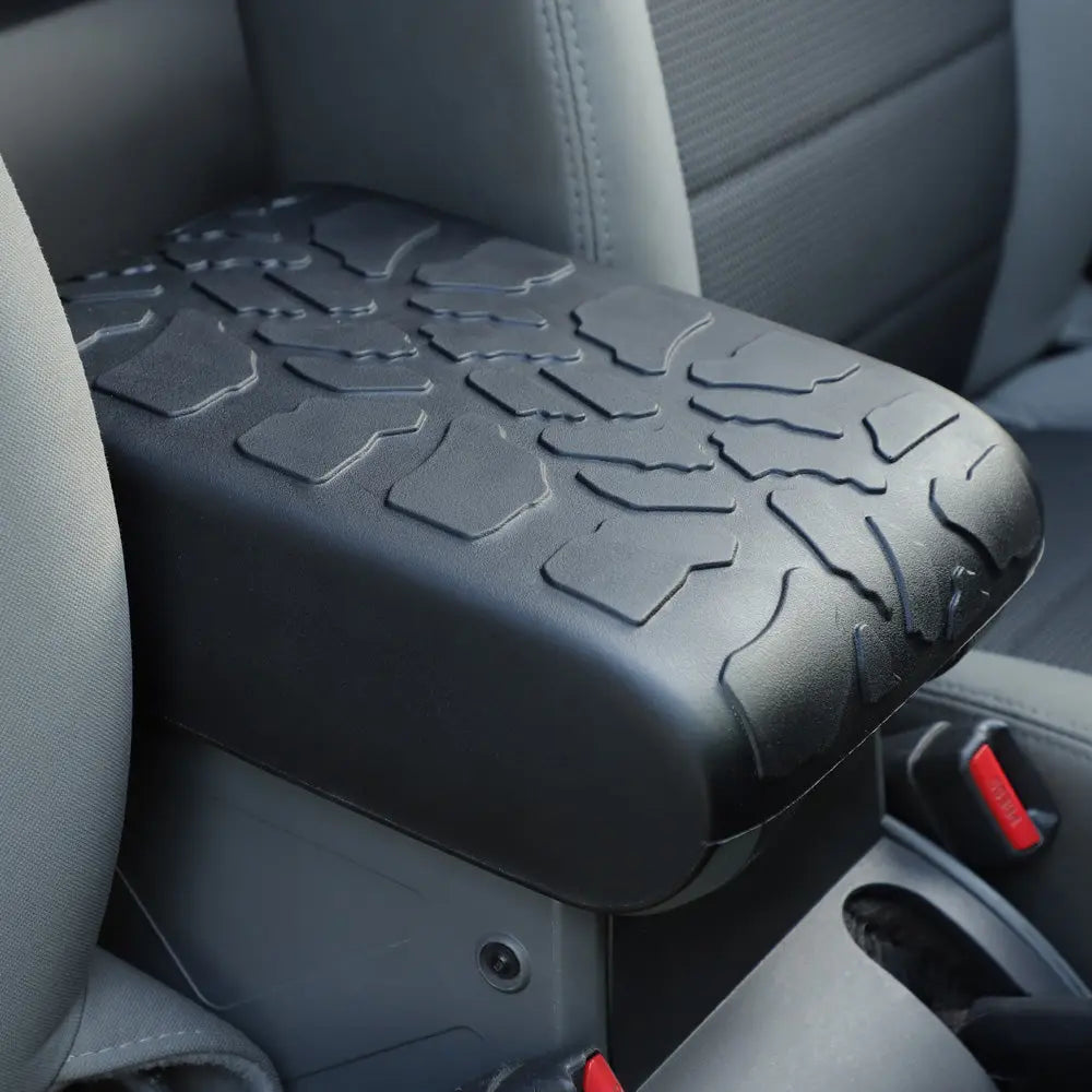 For 2007-2010 Jeep Wrangler JK JKU Armrest Box Cover Pad Rubber Mat Non-slip Cushion