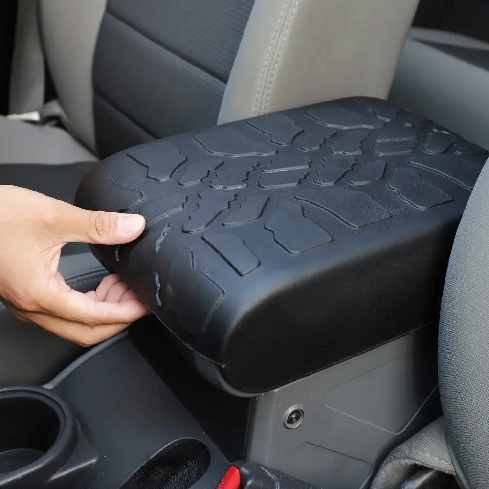 For 2007-2010 Jeep Wrangler JK JKU Armrest Box Cover Pad Rubber Mat Non-slip Cushion