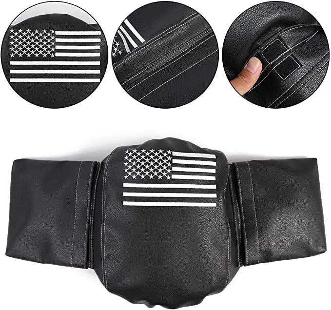 For 2007-2010 Jeep Wrangler JK JKU Center Console Armrest Pad Cover PU Leather
