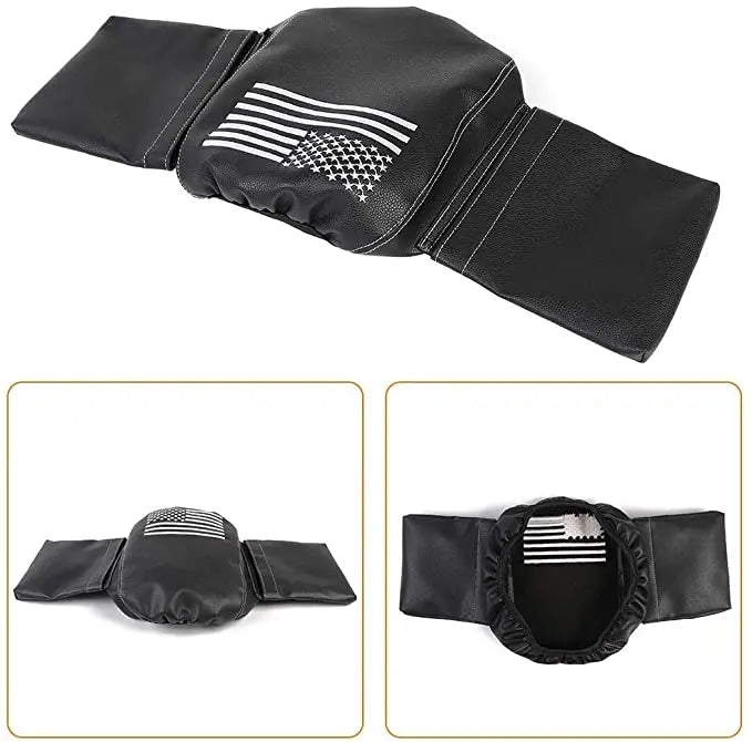 For 2007-2010 Jeep Wrangler JK JKU Center Console Armrest Pad Cover PU Leather
