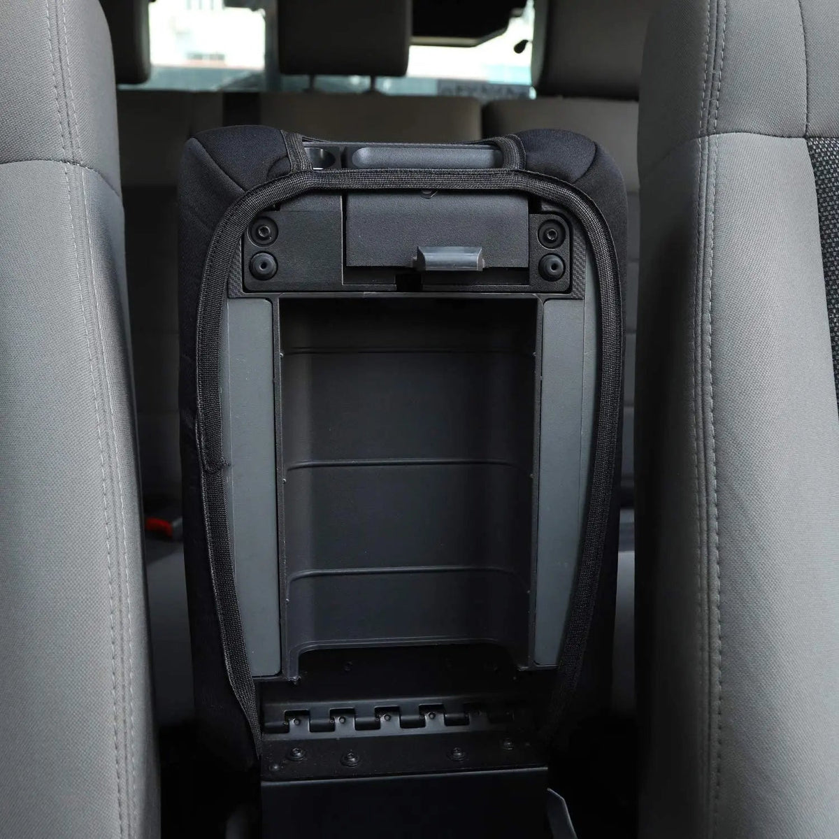 For 2007-2010 Jeep Wrangler JK JKU Center Console Cover Armrest Pad Cover, Black