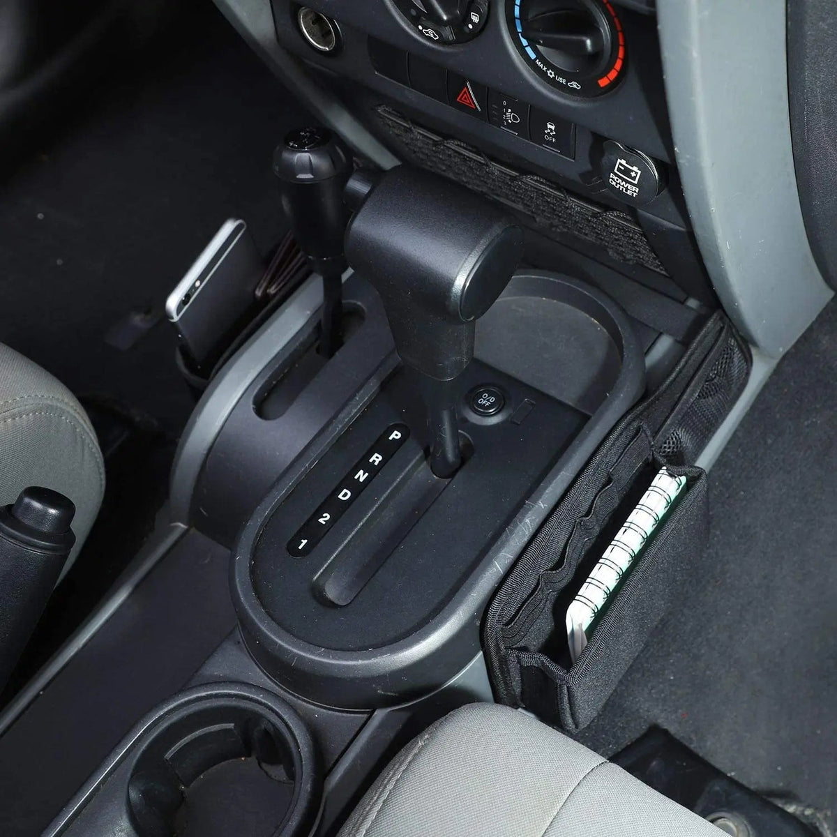 For 2007-2010 Jeep Wrangler JK JKU Center Console Gear Shift Storage Bag