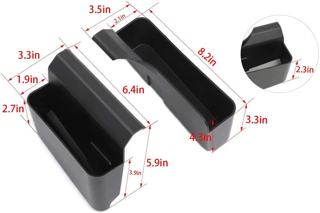 For 2007-2010 Jeep Wrangler JK JKU Center Console Gear Shift Storage Tray Box, Side Pocket Organizer