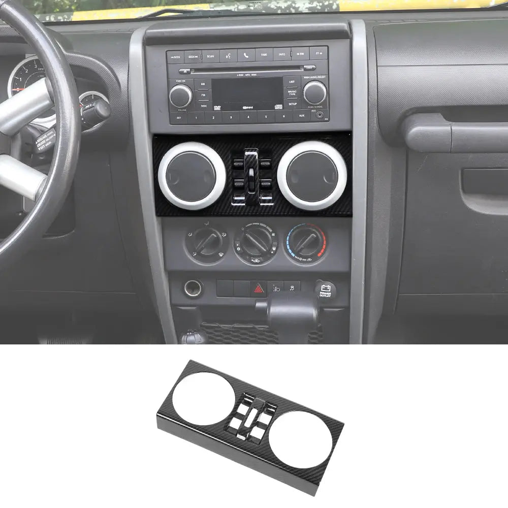 For 2007-2010 Jeep Wrangler JK JKU Central Control Window Button Panel Trim Cover