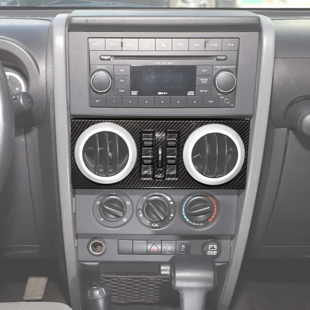 For 2007-2010 Jeep Wrangler JK JKU Central Control Window Button Panel Trim Cover