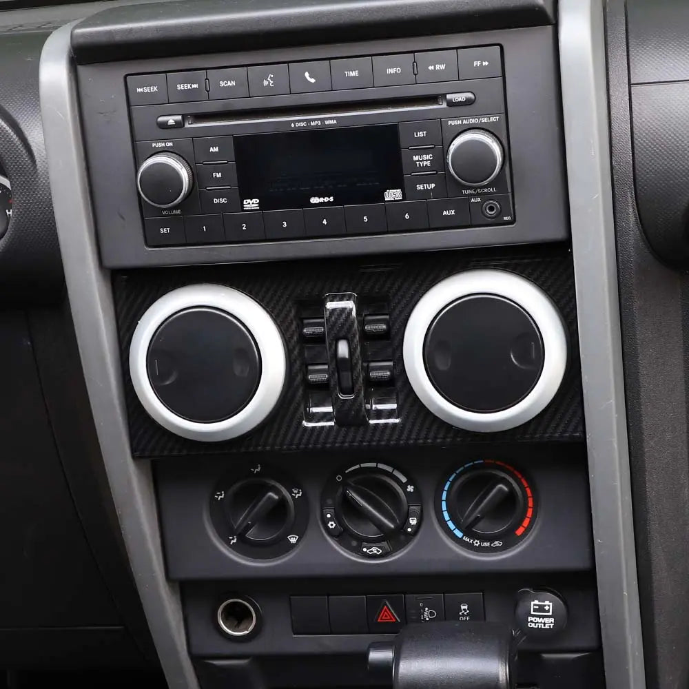 For 2007-2010 Jeep Wrangler JK JKU Central Control Window Button Panel Trim Cover