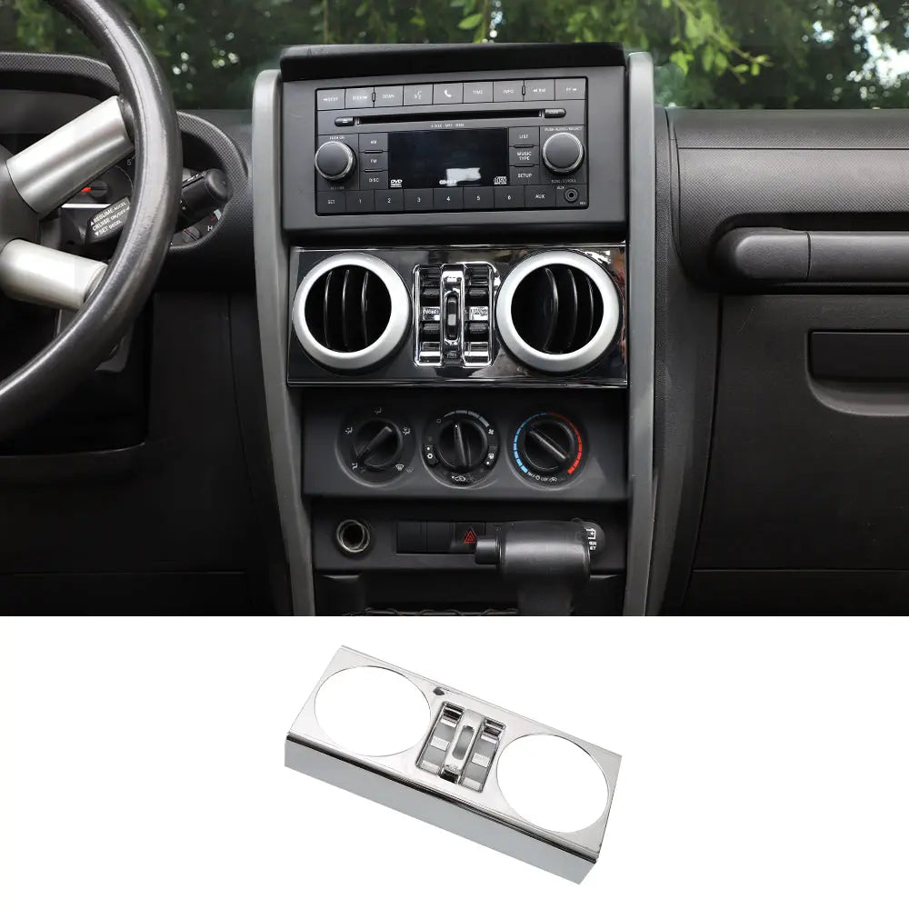 For 2007-2010 Jeep Wrangler JK JKU Central Control Window Button Panel Trim Cover