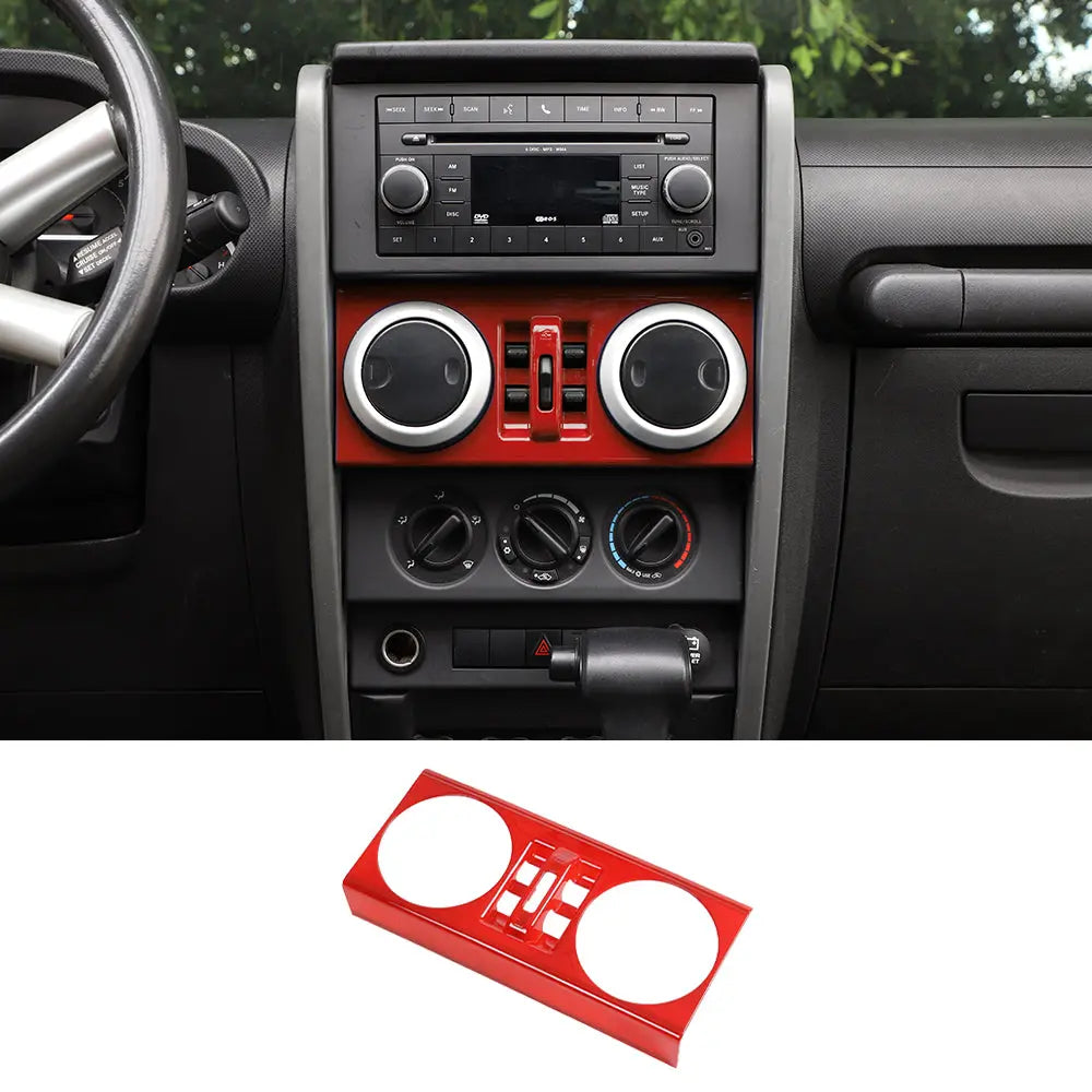 For 2007-2010 Jeep Wrangler JK JKU Central Control Window Button Panel Trim Cover